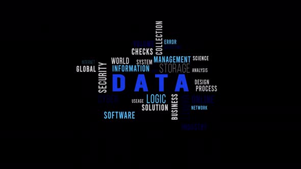 Word Cloud Alpha Data Blue Side alt