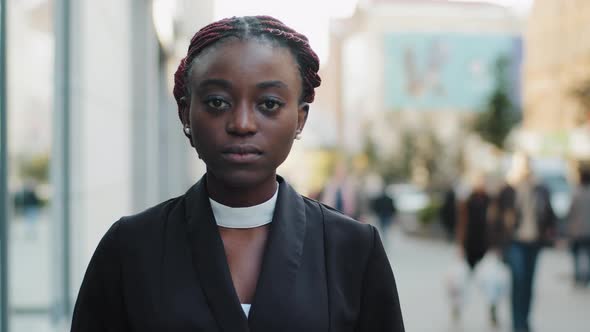 Female Portrait Outside Confident Powerful Sad Upset Serious African American Business Woman Girl alt