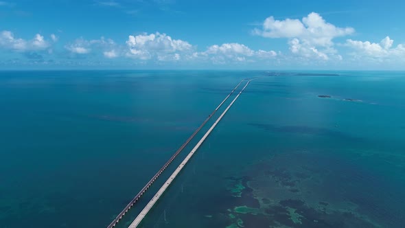 7 mile bridge landmark way to Key West Florida Keys United States. alt