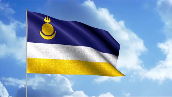 Beautiful flag of Buryatia alt