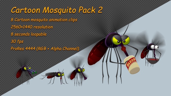 Cartoon Mosquito Pack 2