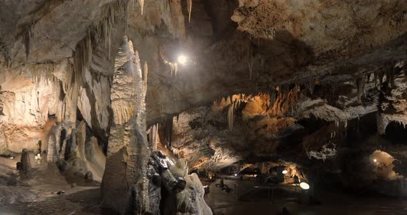 Beautiful Shots of Karst Cave Lipa Cave Situated Serbia East Europe alt