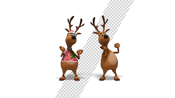 Christmas Santa Reindeer Rudolph Dancing Disco (2-Pack)