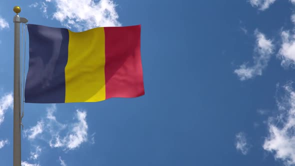 Chad Flag On Flagpole alt