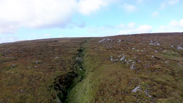 Aerial View of the Mountains Surrounding Glenveagh National Park  County Donegal Ireland alt