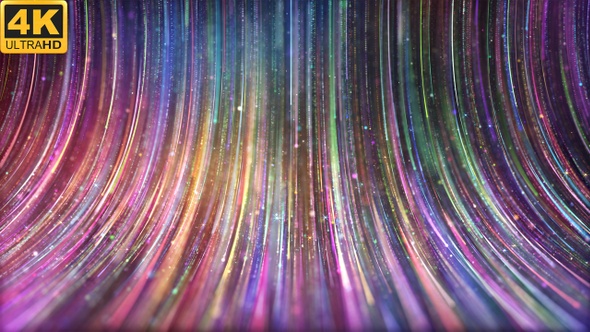 Colorful Particle Stripes Flow