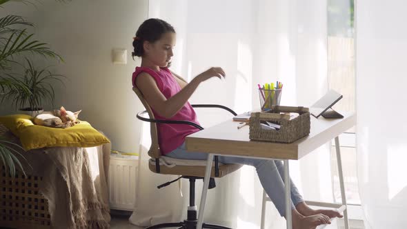 Schoolgirl Studies at Home