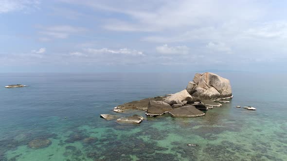 Flight to a Big Stone Over  Coral Lagoon alt