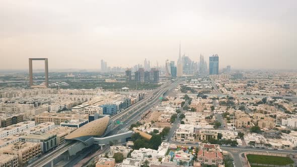 Cityscape of Dubai on Cloudy Day alt
