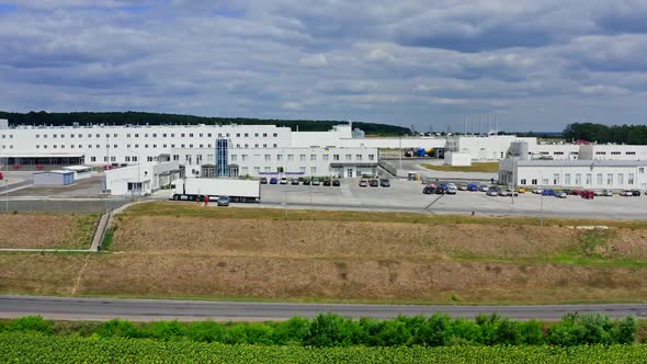 Agricultural facilities built in field. alt