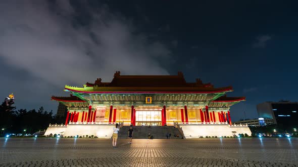 time lapse of Unidentified people visited National Concert Hall of Chiang Kai-Shek Memorial Hall alt
