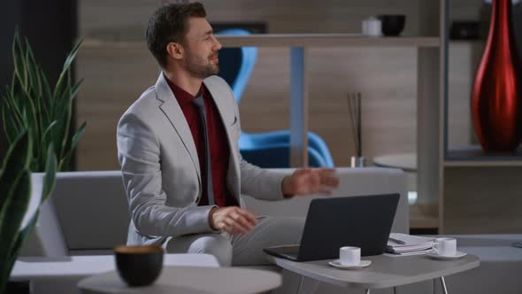 Diverse Colleagues Meeting Together Video Chatting Online in Remote Workplace alt