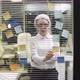 Senior Female Corporate Employee Mapping Project on Glass Wall - VideoHive Item for Sale