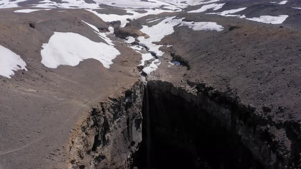 Dangerous Canyon Near the Mutnovsky Volcano in Kamchatka