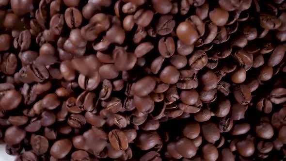 Closeup video of coffee beans