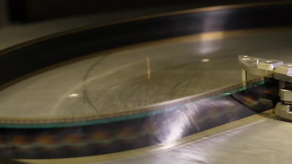 Film Runs Through a 35Mm Projector in a Movie Theater alt