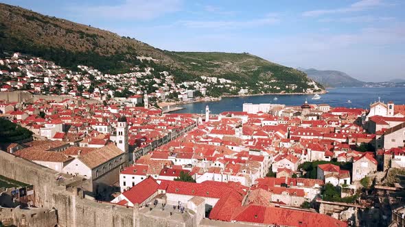 Aerial View of Dubrovnik Old Town, Croatia