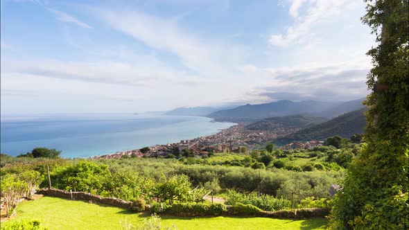 Borgio Verezzi, Italy. Timelapse Landscape video from the countryside. alt