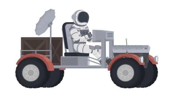 Astronaut On A Lunar Rover