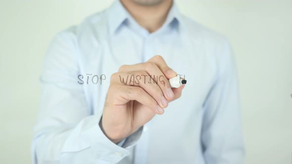 Stop Wasting Time, Writing On Screen alt