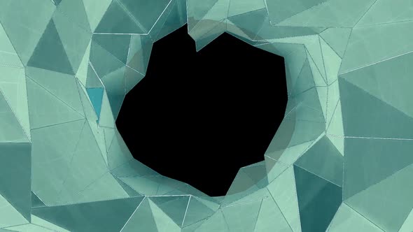 Polygon tunnel revealing glowing stars 4k alt