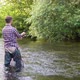 Fisherman with Fishing Rod on the River - VideoHive Item for Sale