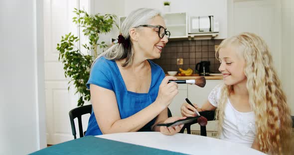 Grandmother and Daughter Makeup Fun