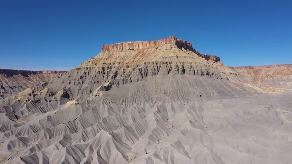 Factory Butte Of Steel Grey Mudstone Rocks Monument In Utah Desert Valley alt