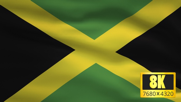 8K Jamaica Windy Flag Background alt