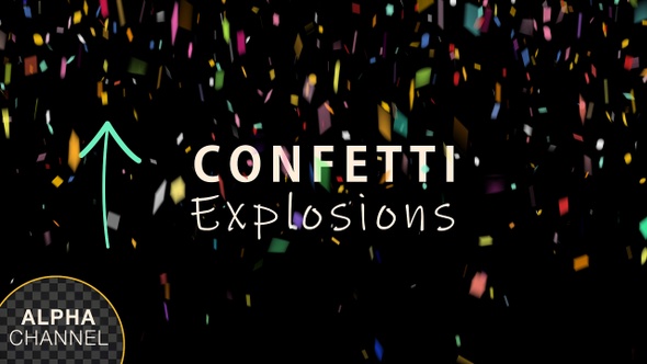 Multi Colored Confetti Explosions alt