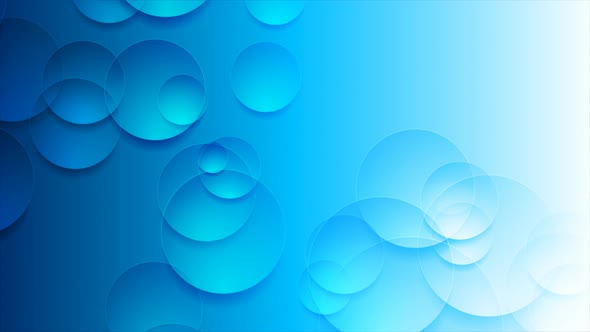 Blue And White Abstract Circles