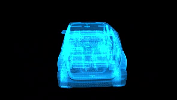 Suv Electric Car Hologram
