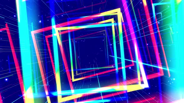 Motion Graphic Camera Fly Throungh Abstract Art Space Multilayer Structure with Pattern and alt