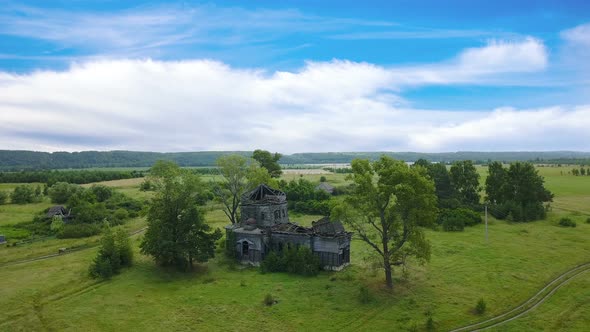 Abandoned Church And Sky