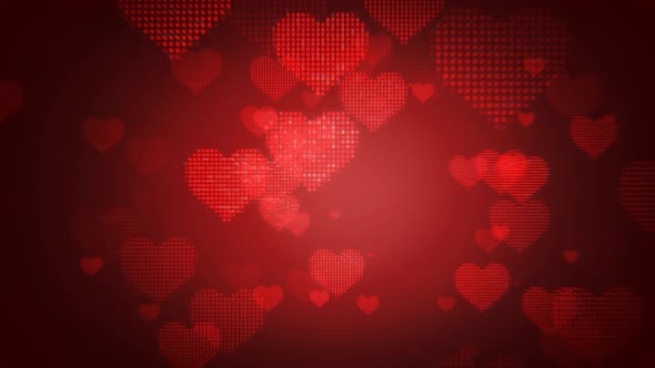 Love Heart Led Background 4K