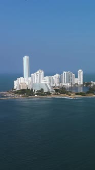 The Cartagena Colombia Aerial Vertical View