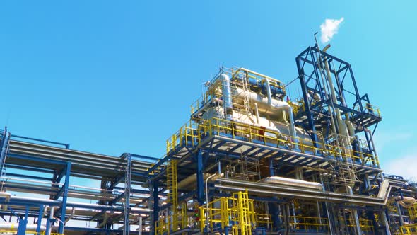 Oil and Gas Refinery Industry plant, Gas Processing Complex, Gas Pipeline, Gas Energy Station. alt