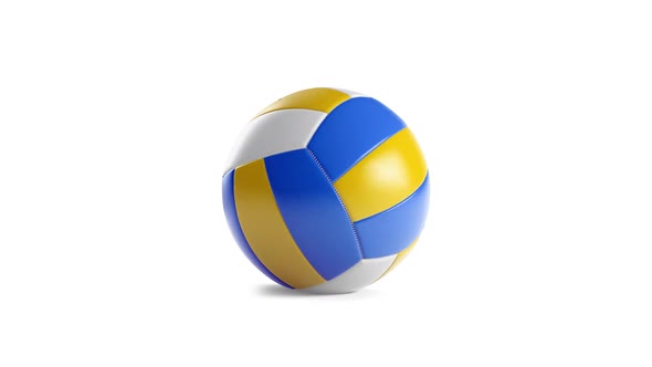Blank colored volleyball ball mock up, looped rotation alt