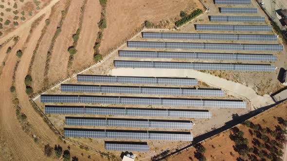 Aerial View of a Solar Farm on the Field alt