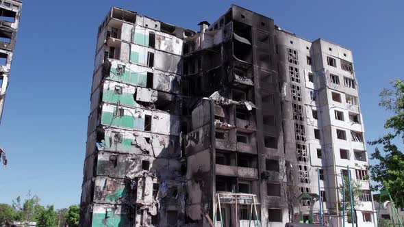 War in Ukraine  Destroyed Building in Borodyanka Bucha District alt