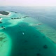 Flying over paradise resorts in ocean with water villas - VideoHive Item for Sale