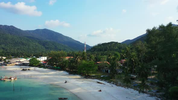 Thong sala beach, Koh Phangan, Thailand. Early morning on the tropical island coast alt