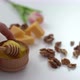 Sweet Honey and Nuts Isolated on White Background - VideoHive Item for Sale