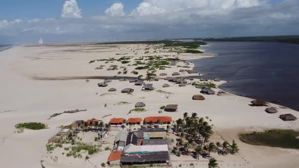 Lencois Maranhenses Brazil. Tropical scenery for vacation travel. alt