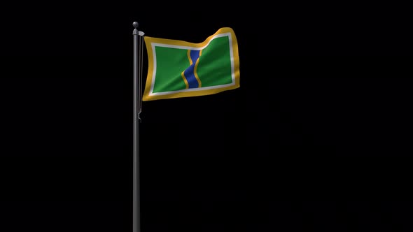 Flag Of Andorra La Vella With Alpha 4K alt