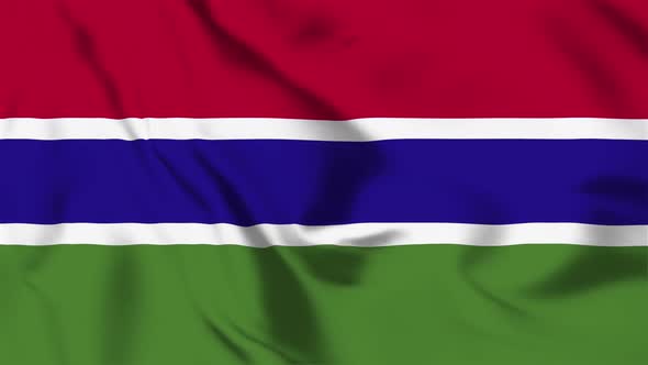4K Gambia Flag - Loopable