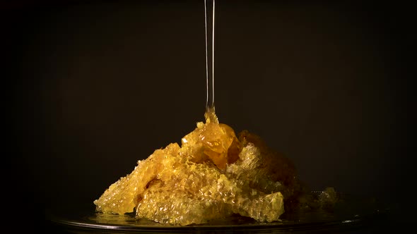 Honey Flowing on Honey Comb alt