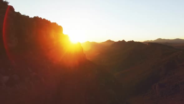 Aerial view of a mountain alt