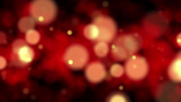 Red Bokeh Lights Particles