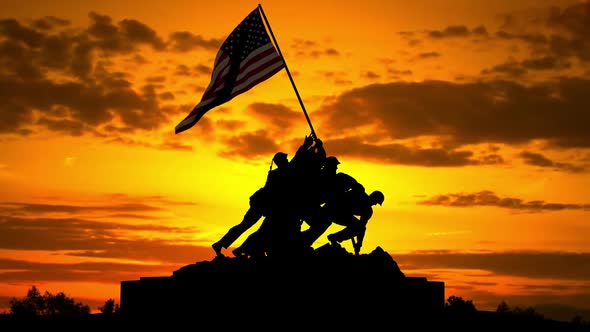 Iwo Jima Memorial Washington Dc Sunset